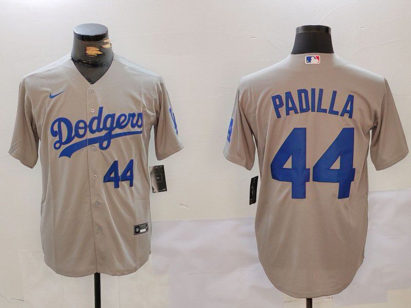 Men Los Angeles Dodgers #44 Padilla Grey Game 2024 Nike MLB Jersey style 10